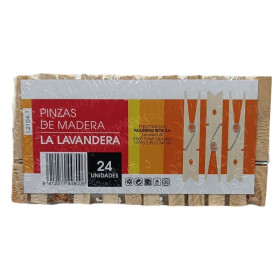 Pinza Madera Lavandera. 24 Unidades