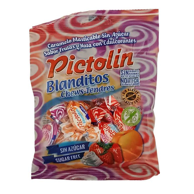 PICTOLIN SIN AZUCAR MASTICABLE FRESA MELOCOTON NATA 1KG. CHUCHES Y  DECORACION. PRECIOS DE FABRICA. www.