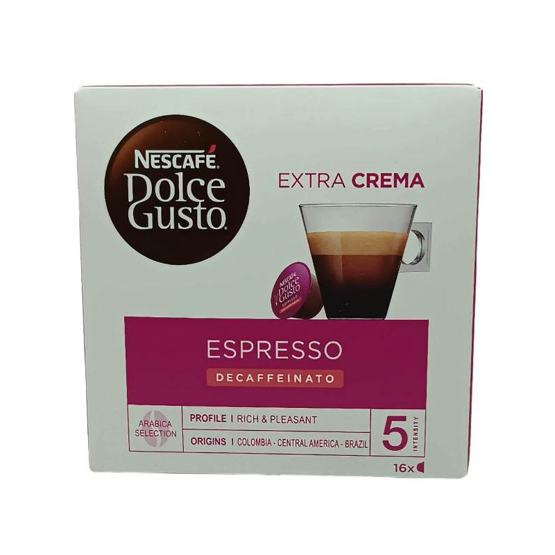 ▷ Comprar Capsulas Cafe Espresso Descafeinado dolce Gusto. 16 Unidades. 88  gr