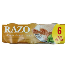 Atún Aceite Vejetal Razo. Pac-6 x 52grs