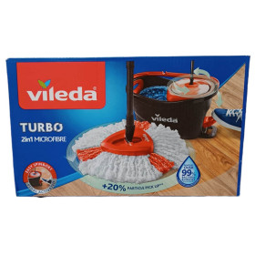 Cubo Fregona Vileda Turbo+Recambio+Palo