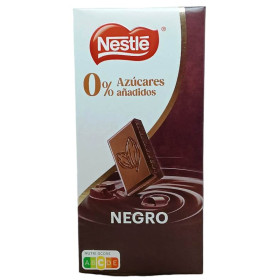 Chocolate Nestlé Puro 0% Azucar. 115grs