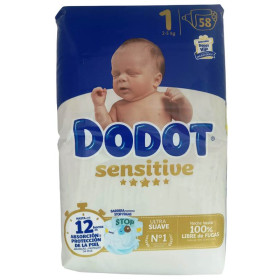 Pañal Dodot Talla 1. 58 Unidades