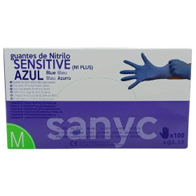 Guantes Nitrilo Azul Sensitive Talla...