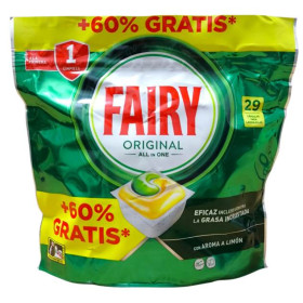 Cápsulas Lavavajillas FAIRY. 29 Unidades