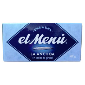 Anchoas El Menu Aceite Girasol. 23 grs