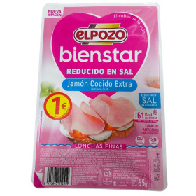 Jamón Cocido Bajo Sal Loncha El Pozo....