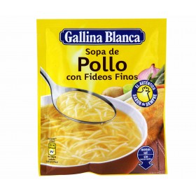 SOPA POLLO CON FIDEOS FINOS GALLINA...
