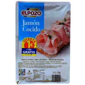 Jamón Cocido Extra Loncha El Pozo. 75gr