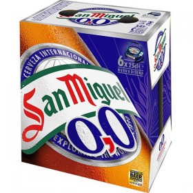 Cerveza San Miguel 0,0%. Pac-6x25cl