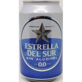 Cerveza Estrella Del Sur 0,0% Lata. 33cl