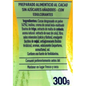 Comprar Colacao 0% con Fibra 300 gr. online - Iberoal