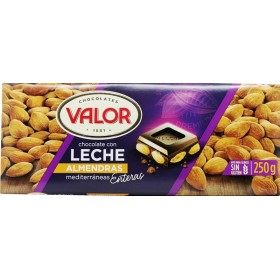 CHOCOLATE LECHE ALMENDRAS VALOR.300grs
