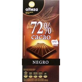CHOCOLATE NEGRO ALTEZA.72%.100grs