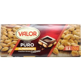 CHOCOLATE PURO ALMENDRAS VALOR.300grs