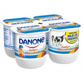 Yogur Danone Macedonia. 4x125 gr