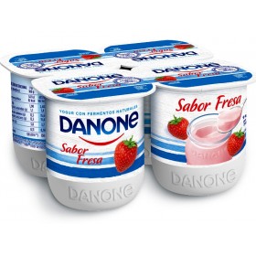 Yogur Danone Fresa. 4x125 gr