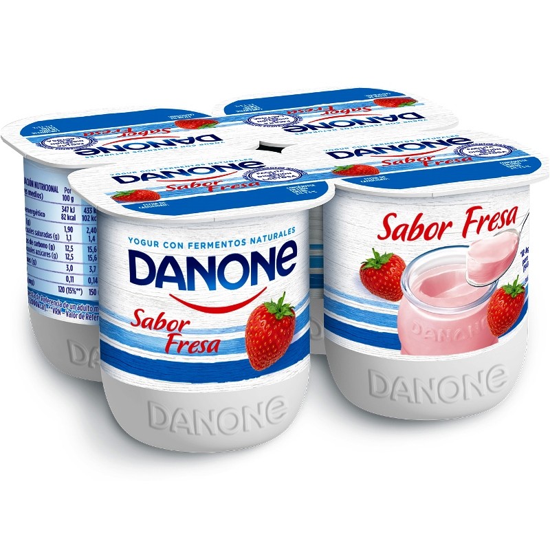 ▷ Comprar Yogur Activia Trozos de Fresa Danone. 4x120 gr