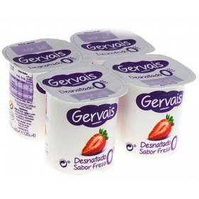 Yogur Gervais Fresa Edulcorado. 4x120 gr