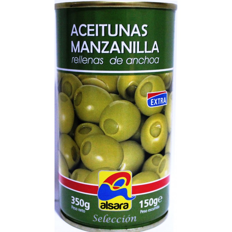 Aceitunas verdes rellenas de pasta de anchoa 250 g