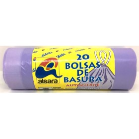 BOLSAS DE BASURA ALSARA LILA. 30L. 55...