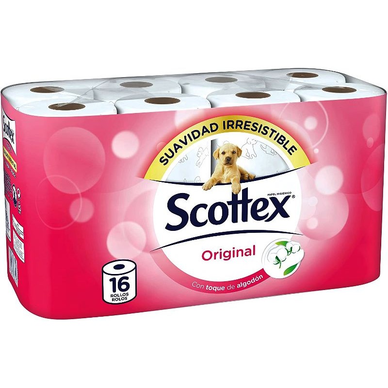 ▷ Comprar Papel Higiénico Scottex. 3 Capas. 16 Unidades