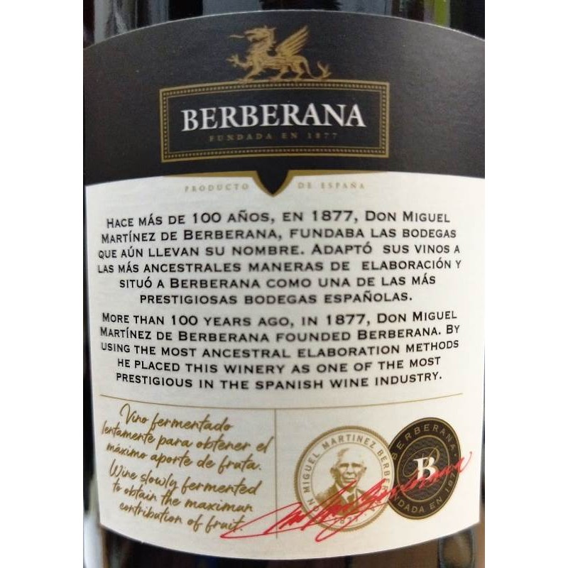 Comprar Vino Tinto Berberana Selección Oro. 750cl