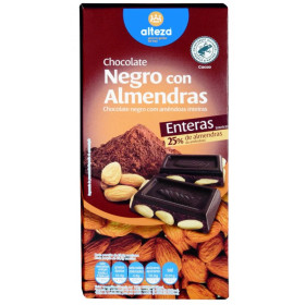 CHOCOLATE NEGRO ALMENDRAS ALTEZA.200grs