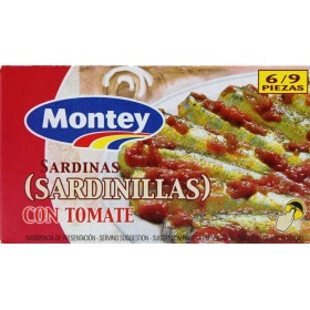 Sardinillas Tomate Montey. 6-9uni. 65grs