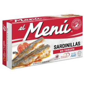 SARDINILLAS TOMATE EL MENU. 65grs