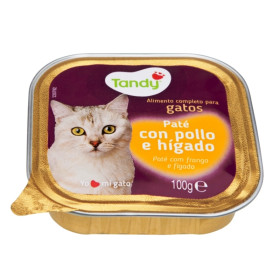 Comida Gatos Paté Pollo Tandy. 100grm