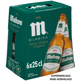 Cerveza Mahou Clásica. Pac-6x25cl