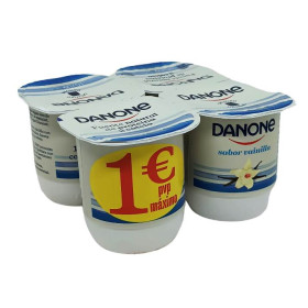 Yogur Danone Vainilla. 4x120 gr
